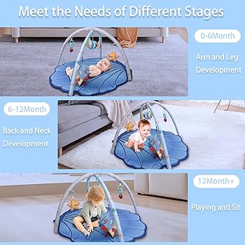 Amazon.com : Baby Gym Play Mat for Babies 0-6 Months Infant